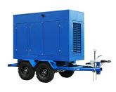 ТСС ЭД-120-Т400-2РПМ9 в погодозащитном кожухе на прицепе с АВР